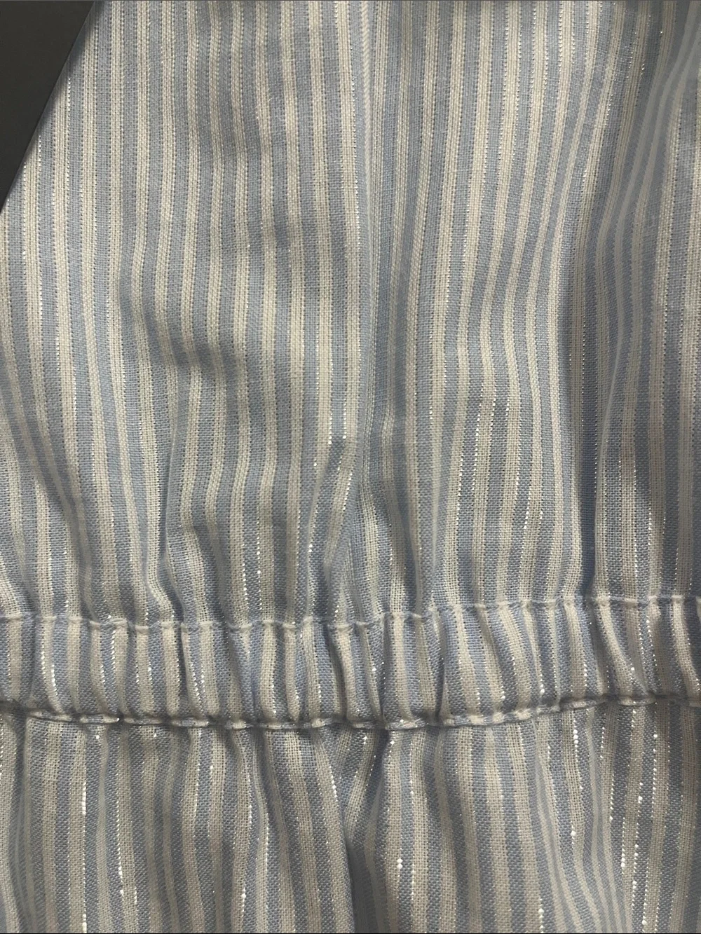 Tommy Hilfiger Light Blue and White Striped One-Shoulder  NWT